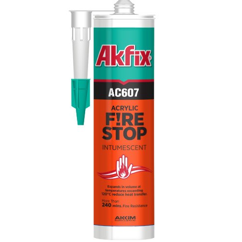 AKFIX AC607 Fire Stop Acrylic Sealant , 310ml - Industrial Maintenance ...