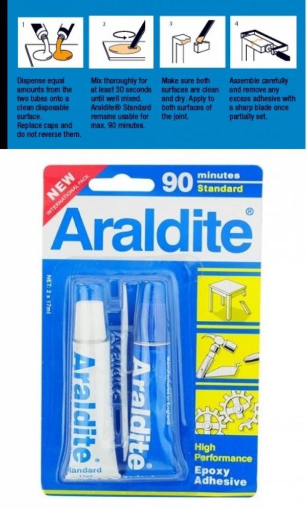 Araldite - Steel Epoxy 2 x 15ml Tubes